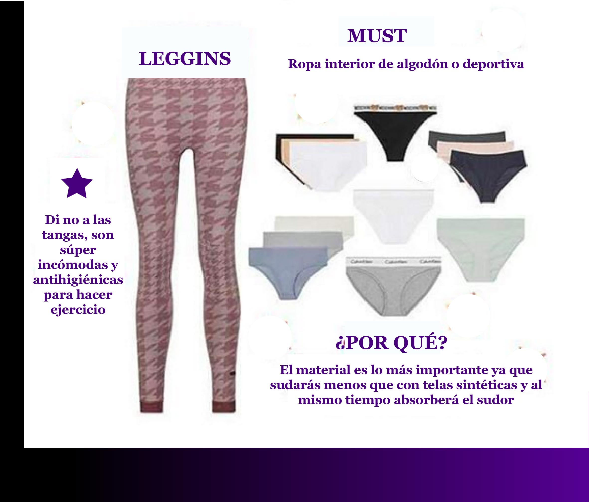 Que ropa interior usar con leggins deportivos new arrivals